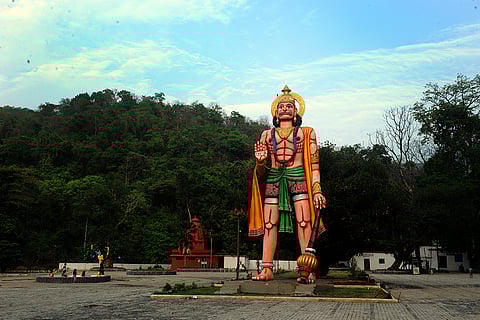 Hanuman statue outside the Nrusinghanath temple